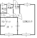 八戸市田面木堤下のアパート情報（105号室） 画像1
